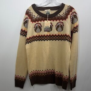 Kiel James Patrick Men’s Tom Turkey Sweater 30% wool size medium. NWT.